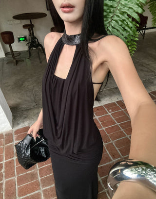 Black lace skirt suit