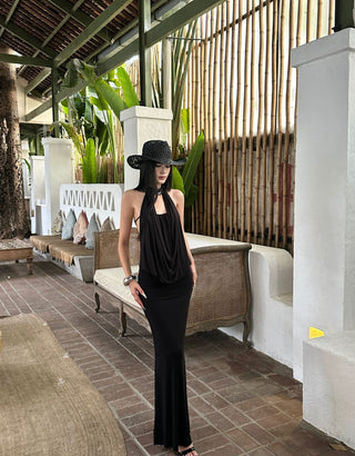 Black lace skirt suit