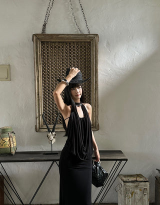 Black lace skirt suit