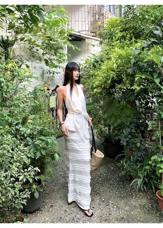 white fishtail skirt 01