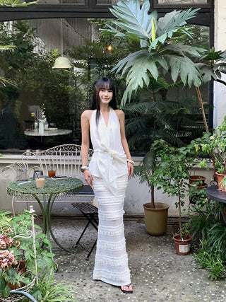 white fishtail skirt 01