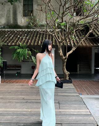 green halter set