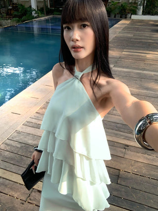 green halter set