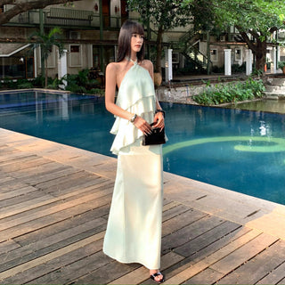 green halter set