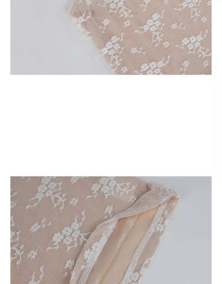 white mesh skirt