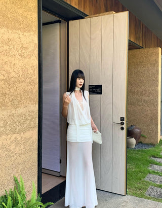 white mesh skirt