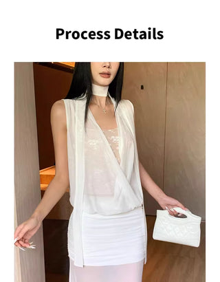 white mesh skirt