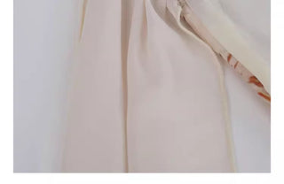 beige print skirt