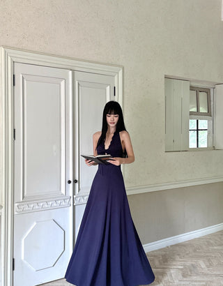 black halter dress