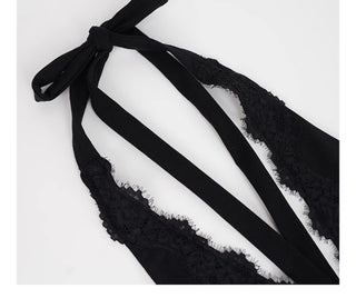 black halter dress