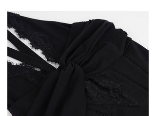 black halter dress