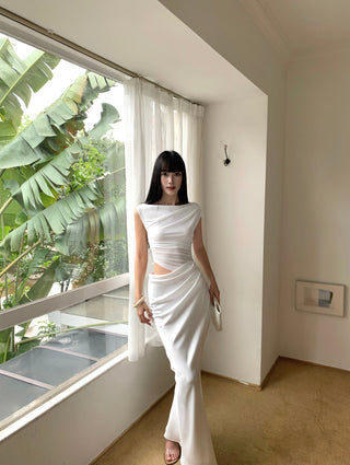 mesh fishtail skirt