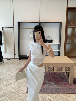 mesh fishtail skirt
