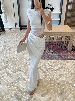 mesh fishtail skirt