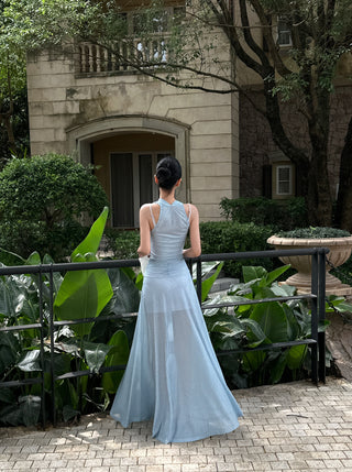 blue striped dress 01