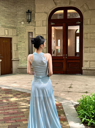 blue striped dress 01