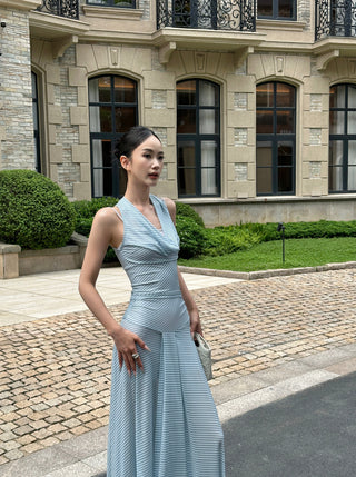 blue striped dress 01