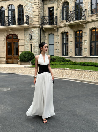 patchwork pleated skirt