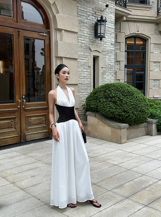 patchwork pleated skirt
