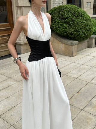 patchwork pleated skirt