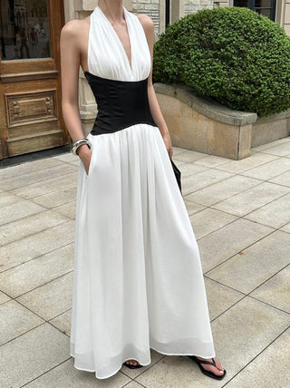 patchwork pleated skirt