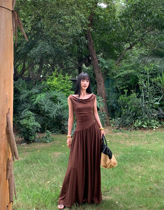 minimalist off-shoulder dress