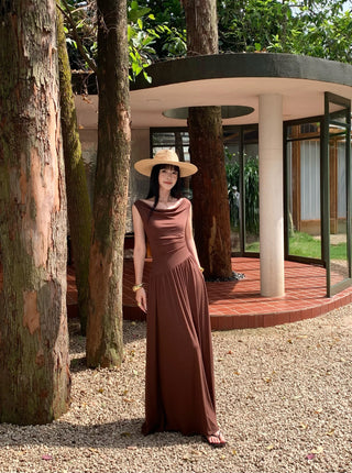 minimalist off-shoulder dress