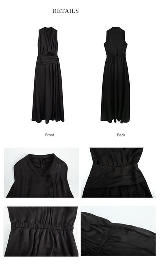 black satin dress