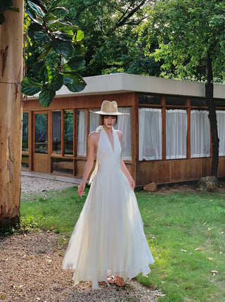tulle halter dress