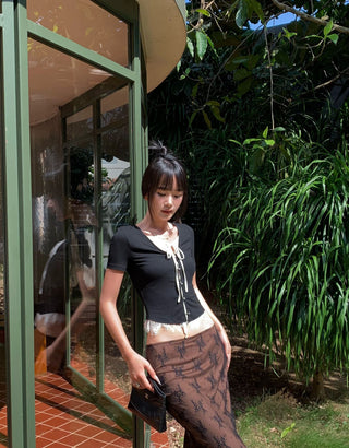 knit lace tee