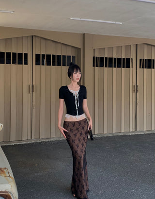 knit lace tee