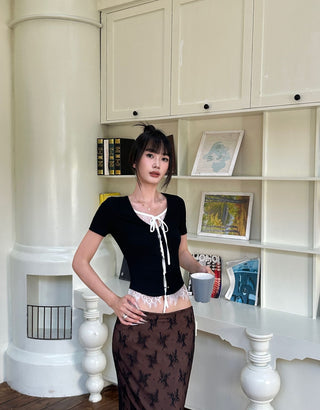 knit lace tee