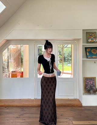 knit lace tee