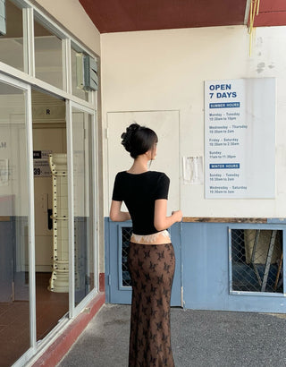 knit lace tee