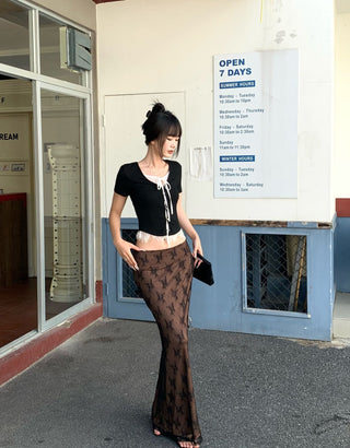 knit lace tee