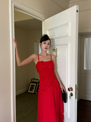 ruffle tube dress