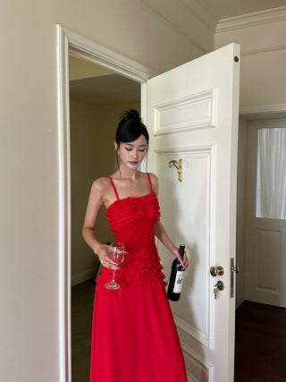 ruffle tube dress