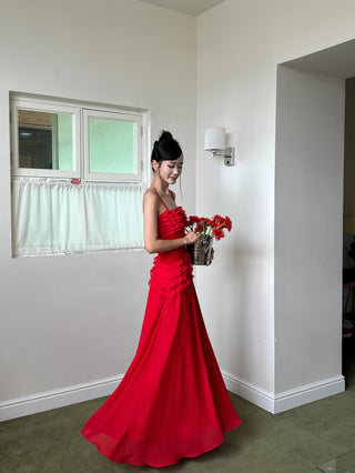 ruffle tube dress