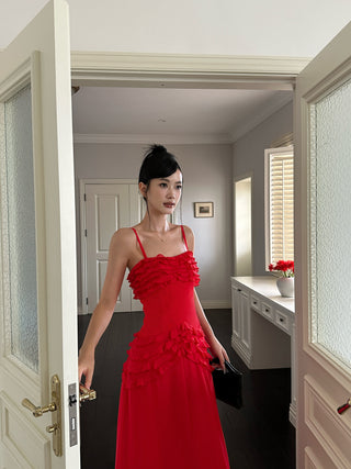 ruffle tube dress
