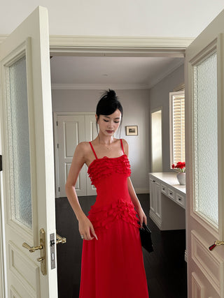ruffle tube dress