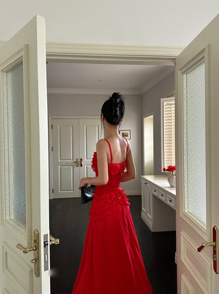 ruffle tube dress