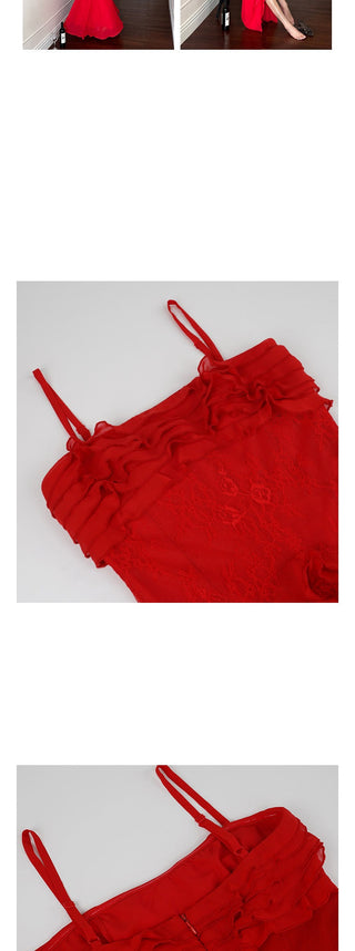 ruffle tube dress