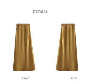 gilded satin skirt