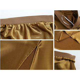 gilded satin skirt