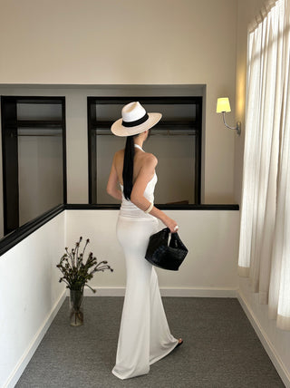 white twisted skirt