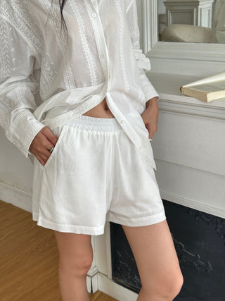 white hot pants
