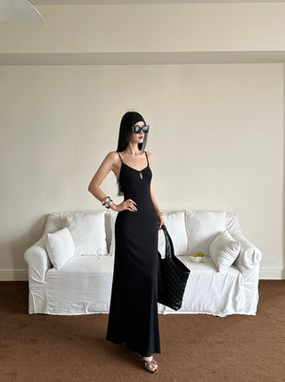 backless fishtail dress