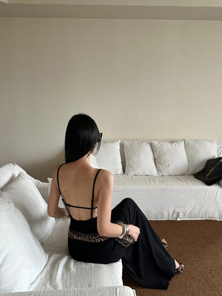 backless fishtail dress