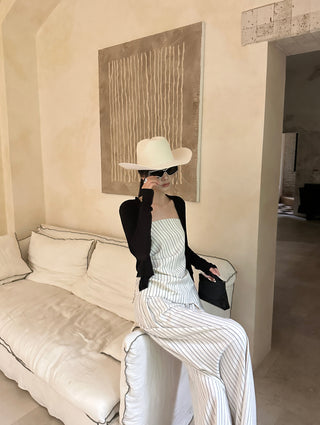 striped pants set