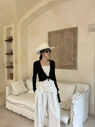 striped pants set
